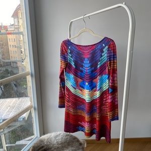 Multi-Color Silk-feeling Flowy Dress